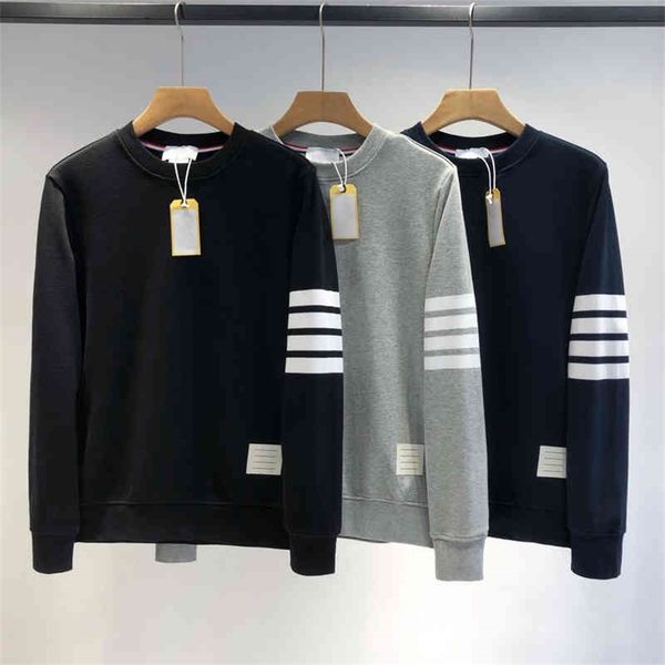 tb couple yarn dyed classic four bars men and women loose casual versatile simple sports cotton wool ring round neck sweater spring, Black
tb couple yarn dyed classic four bars men and women loose casual versatile simple sports cotton wool ring round neck sweater spring, Black