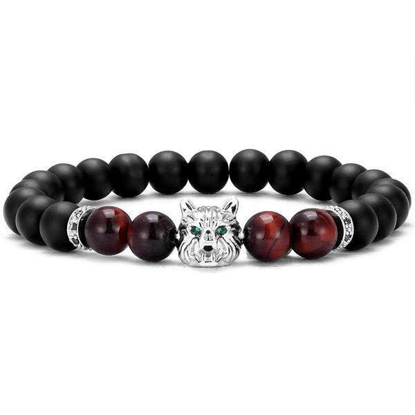 luxury retro wolf head cz bracelet animal head tiger eye stone natural stone men's bracelet yoga beads jewelry, Black
luxury retro wolf head cz bracelet animal head tiger eye stone natural stone men's bracelet yoga beads jewelry, Black
