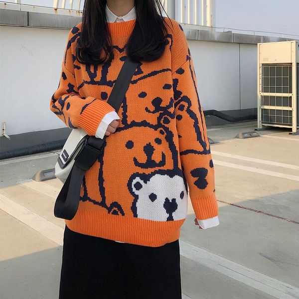 2020 winter korean style cartoon bear thick knitted warm sweaters womens sweaters and pullovers (x1200, White;black
2020 winter korean style cartoon bear thick knitted warm sweaters womens sweaters and pullovers (x1200, White;black