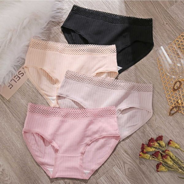women's under soft cotton hollow panties girls solid color briefs striped panty lingerie female underwear, Black;white
women's under soft cotton hollow panties girls solid color briefs striped panty lingerie female underwear, Black;white