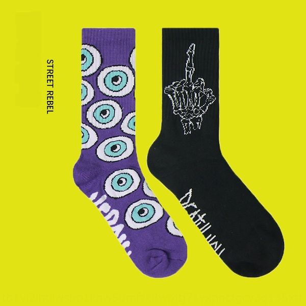 fashion brand chic towel bottom thickened eyeball middle finger hip hop mid tube men's and women's medium medium socks towel socks, Black
fashion brand chic towel bottom thickened eyeball middle finger hip hop mid tube men's and women's medium medium socks towel socks, Black