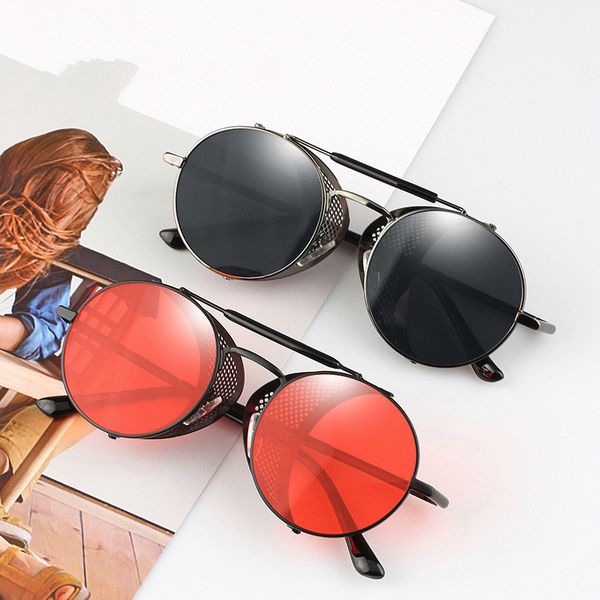 2020 fashion personalized steam punk glasses men's and women's sun glasses flip round frame sunglasses oculos de sol masculino, White;black
2020 fashion personalized steam punk glasses men's and women's sun glasses flip round frame sunglasses oculos de sol masculino, White;black