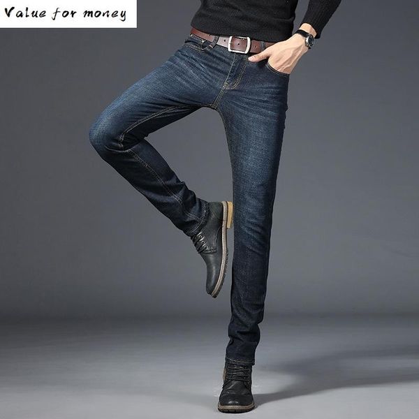 jeans men's autumn solid color micro-elastic classic jeans men straight slim fashion denim trousers male new, Blue
jeans men's autumn solid color micro-elastic classic jeans men straight slim fashion denim trousers male new, Blue