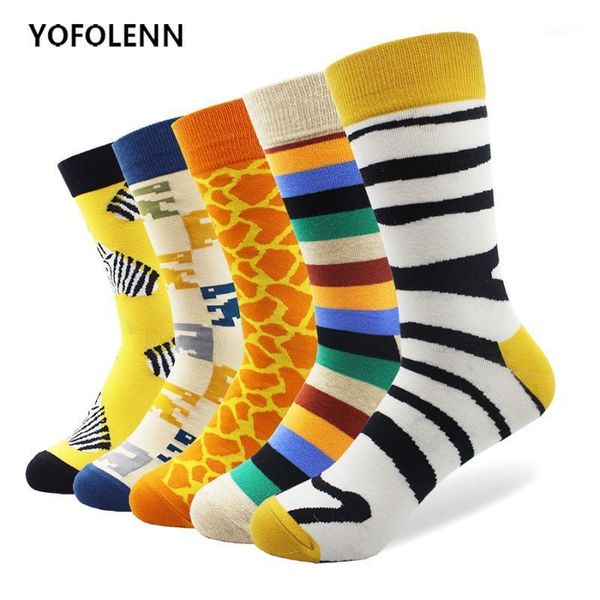 2020 new 5 pairs combed cotton men socks zebra crocodile stripe pattern happy funny crew colored long casual socks1, Black
2020 new 5 pairs combed cotton men socks zebra crocodile stripe pattern happy funny crew colored long casual socks1, Black