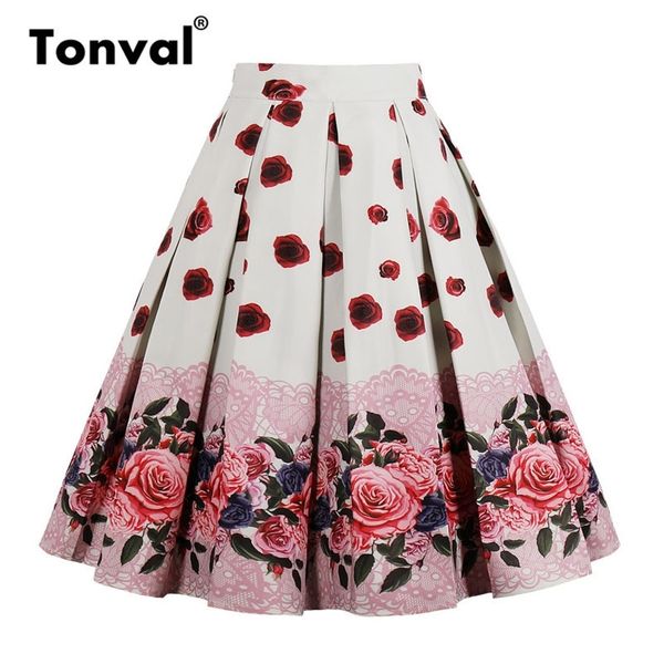 tonval high waist floral pleated skirts womens summer red rose flower women vintage skirt midi plus size 4xl skirts t200301, Black
tonval high waist floral pleated skirts womens summer red rose flower women vintage skirt midi plus size 4xl skirts t200301, Black