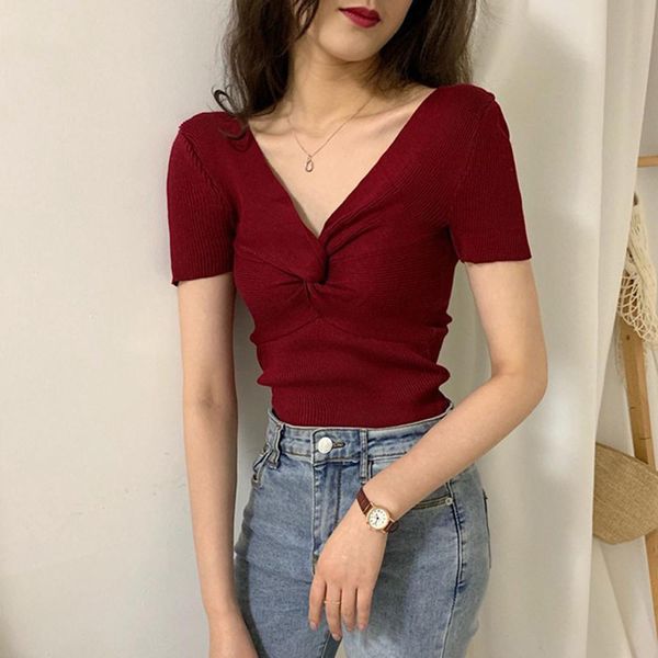 chic v-neck solid color short sleeve tee women's slim fashion summer t-shirt ladies #20, White
chic v-neck solid color short sleeve tee women's slim fashion summer t-shirt ladies #20, White