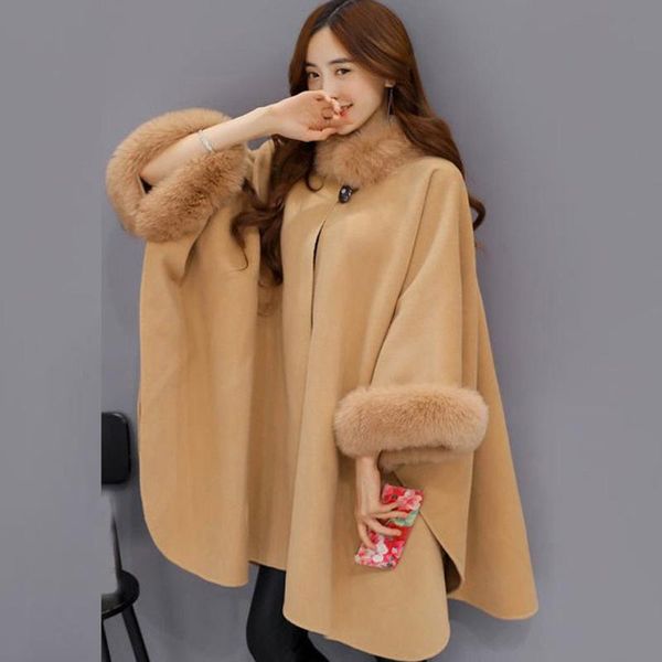 fashion woollen coat women cardigan cloak jacket casual wool outwear fur collar parka cardigan cloak winter feminine coat#1102, Black
fashion woollen coat women cardigan cloak jacket casual wool outwear fur collar parka cardigan cloak winter feminine coat#1102, Black