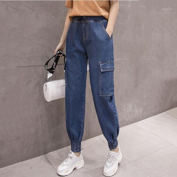 women's jeans korean fashon 5xl plus size for women posket elastic waist harem pants vintage loose trousers pantalones mujer1, Blue
women's jeans korean fashon 5xl plus size for women posket elastic waist harem pants vintage loose trousers pantalones mujer1, Blue