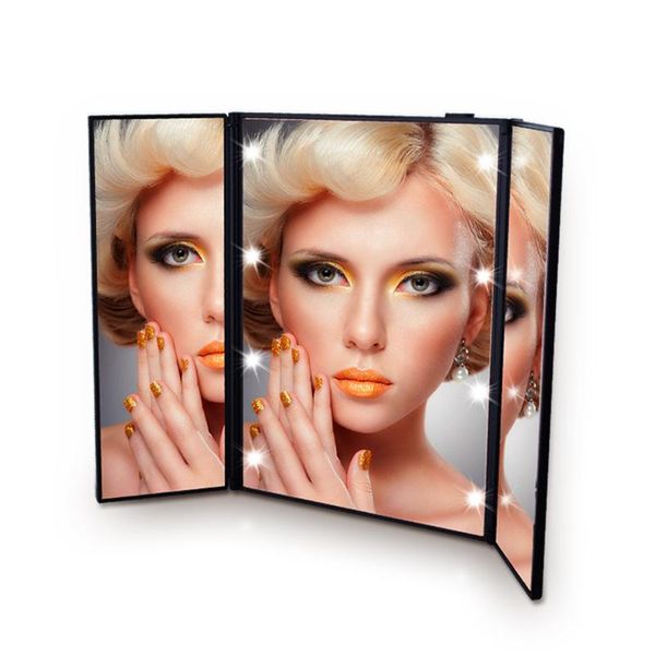 led make up mirror travel folding portable make up mirror 8 led lights lighted women cosmetic deskthree sides makeup mirror dbc dh0731
led make up mirror travel folding portable make up mirror 8 led lights lighted women cosmetic deskthree sides makeup mirror dbc dh0731
