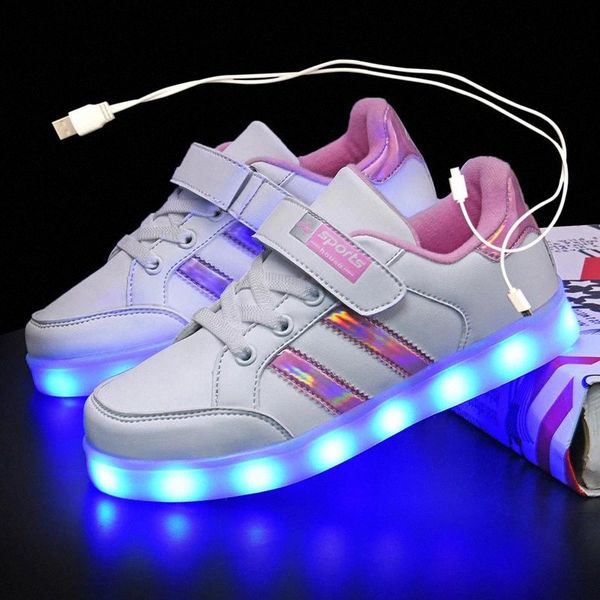 2020 Hot High Quality Light Up Shoes Led Kids Sneakers for Boy girl Lighted USB rechargeable children Luminous Shoe with 7 color #Sm49
2020 Hot High Quality Light Up Shoes Led Kids Sneakers for Boy girl Lighted USB rechargeable children Luminous Shoe with 7 color #Sm49