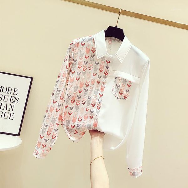 2020 autumn women's turn down collar long sleeves heart-shaped patchwork shirts female shirt blouse a35111, White
2020 autumn women's turn down collar long sleeves heart-shaped patchwork shirts female shirt blouse a35111, White