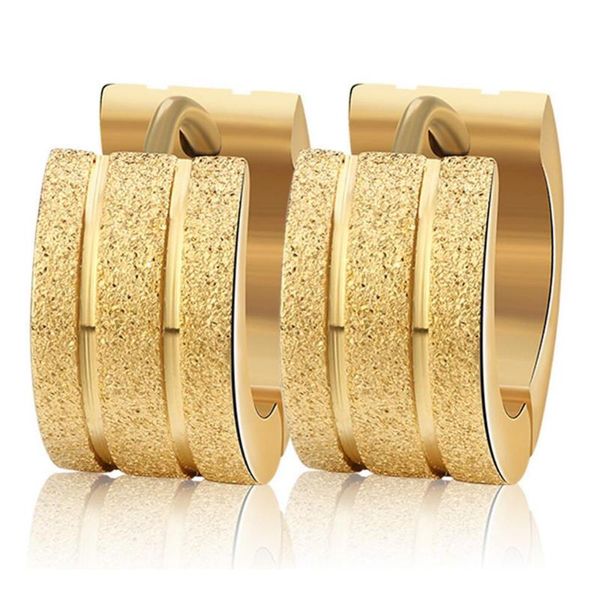 wholesale three colors stainless steel stud earrings women frosting jewelry earrings for women men brincos, Golden;silver
wholesale three colors stainless steel stud earrings women frosting jewelry earrings for women men brincos, Golden;silver