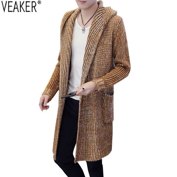 2019 autumn winter new men's long sweatercoat solid color long sleeve hooded sweater coat outerwear men casual sweater cardigan, White;black
2019 autumn winter new men's long sweatercoat solid color long sleeve hooded sweater coat outerwear men casual sweater cardigan, White;black