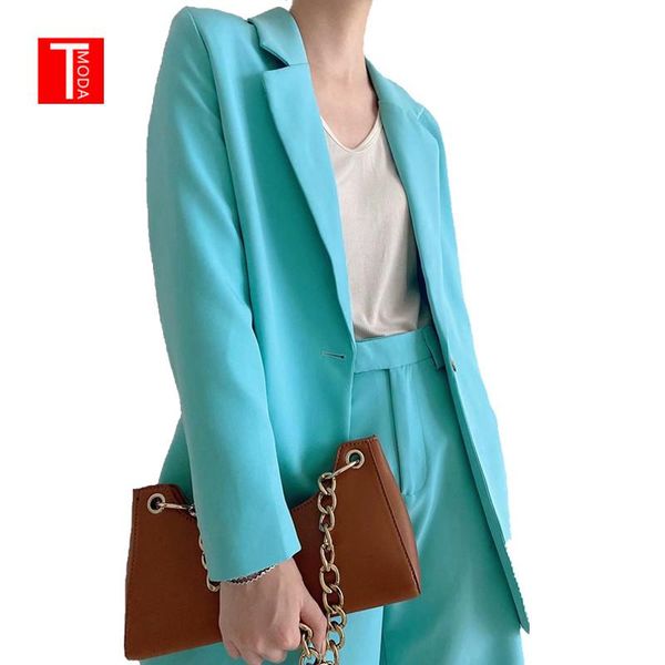 tmoda424 2021 women fashion office wear single button loose blazer coat vintage long sleeve pockets female outerwear chic, White;black
tmoda424 2021 women fashion office wear single button loose blazer coat vintage long sleeve pockets female outerwear chic, White;black