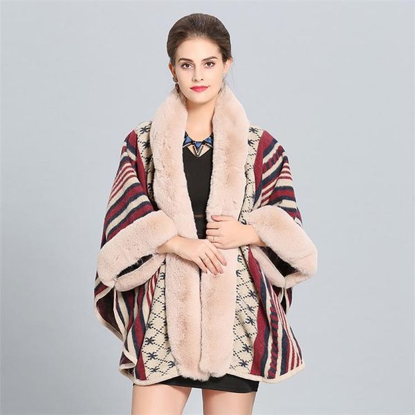 new products for autumn and winter women's high-end shawl knitted loose fox fur collar printed knitted cardigan luxury design shawl clo, White;black
new products for autumn and winter women's high-end shawl knitted loose fox fur collar printed knitted cardigan luxury design shawl clo, White;black