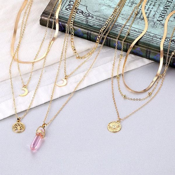 en 2020 punk multi layer lock chain necklaces for women gold crystal pearl butterfly pendant necklace fashion statement jewelry, Silver
en 2020 punk multi layer lock chain necklaces for women gold crystal pearl butterfly pendant necklace fashion statement jewelry, Silver