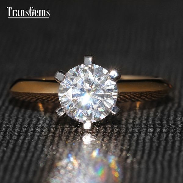 transgems classic 14k white gold 1 carat diameter 6.5mm f color moissanite engagement ring for women solitare engagement ring y200620, Slivery;golden
transgems classic 14k white gold 1 carat diameter 6.5mm f color moissanite engagement ring for women solitare engagement ring y200620, Slivery;golden