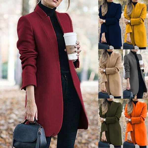 2020 new fashion women wool coat solid color long sleeve stand collar long jacket casual autumn winter coat plus size 5xl, Blue;black
2020 new fashion women wool coat solid color long sleeve stand collar long jacket casual autumn winter coat plus size 5xl, Blue;black