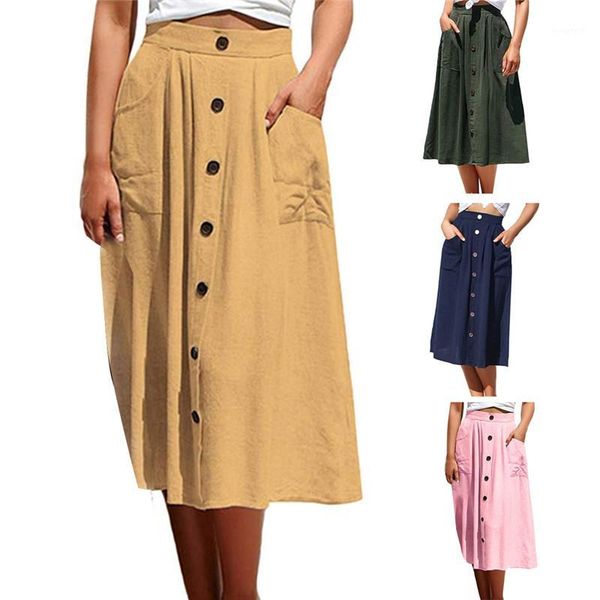 litthing 2019 summer fashion women solid-colored mid long single-breasted skirt high waist buttons pocket midi skirt1, Black
litthing 2019 summer fashion women solid-colored mid long single-breasted skirt high waist buttons pocket midi skirt1, Black