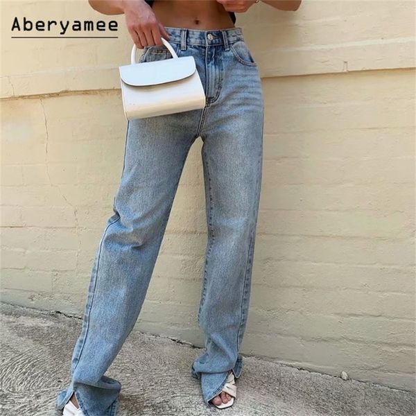 aberyamee split jeans woman button pockets floor length pants fashion new high waist flare trousers female bf street bottom 201223, Blue
aberyamee split jeans woman button pockets floor length pants fashion new high waist flare trousers female bf street bottom 201223, Blue