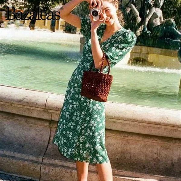 bazaleas vintage green floral print wrap dress fashion buttons fastening tie front women dress casual midi vestido drop shipping1, White;black
bazaleas vintage green floral print wrap dress fashion buttons fastening tie front women dress casual midi vestido drop shipping1, White;black