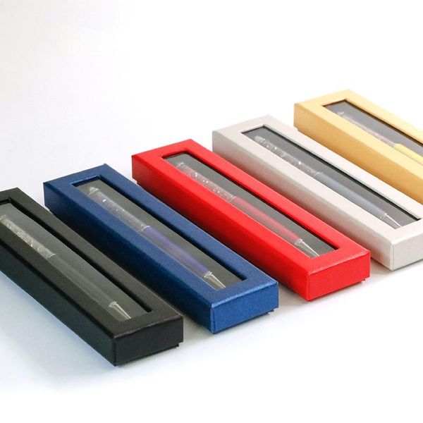 gift wrap 3.27 17.3*4.3*2.1cm fashion black office pen display packaging box jewelry paper with pvc window
gift wrap 3.27 17.3*4.3*2.1cm fashion black office pen display packaging box jewelry paper with pvc window