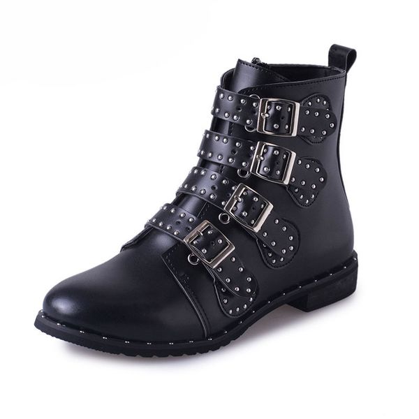 hoksvzy winter black studded leather buckles high women boots mujer ladies shoes size 42 point ankle boot hykl-6618 q1104
hoksvzy winter black studded leather buckles high women boots mujer ladies shoes size 42 point ankle boot hykl-6618 q1104