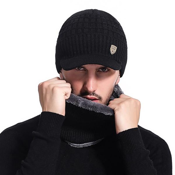 2 pcs men's hat warm beanie winter thicken hats and scarf two-piece knit windproof cap neck warmer knitted hat scarf casquette
2 pcs men's hat warm beanie winter thicken hats and scarf two-piece knit windproof cap neck warmer knitted hat scarf casquette