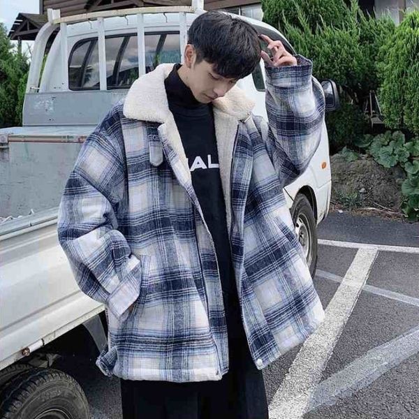 men's winter thickening loose trend cotton padded clothes korean version ins student lamb wool solid color leisure coat, Black;brown
men's winter thickening loose trend cotton padded clothes korean version ins student lamb wool solid color leisure coat, Black;brown