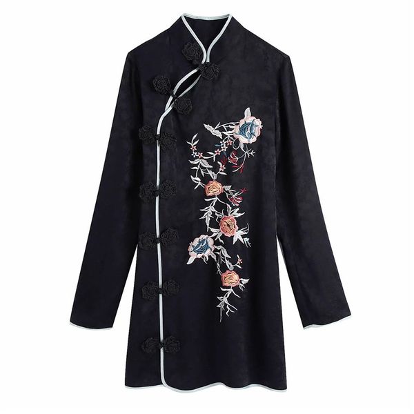 2021 new jacquard embroidered black women long sleeve elegant mini dresses woman chinese style floral vintage dress jg7e, Black;gray
2021 new jacquard embroidered black women long sleeve elegant mini dresses woman chinese style floral vintage dress jg7e, Black;gray