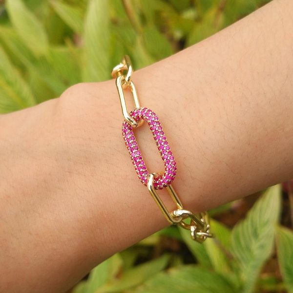 new cz crystal geometric bracelets for women girls gold color micro pave cz oval heart curb link chain wristband jewelry gift, Golden;silver
new cz crystal geometric bracelets for women girls gold color micro pave cz oval heart curb link chain wristband jewelry gift, Golden;silver