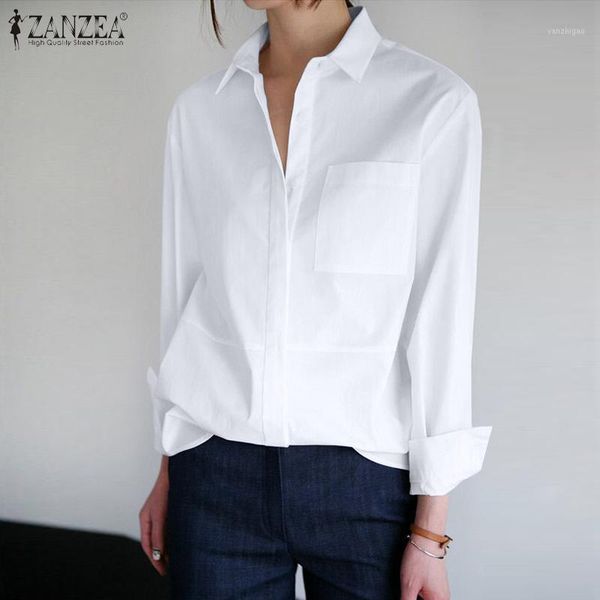 elegant button shirts women's spring blouse zanzea 2020 casual long sleeve tunic female lapel work blusas plus size solid tunic1, White
elegant button shirts women's spring blouse zanzea 2020 casual long sleeve tunic female lapel work blusas plus size solid tunic1, White
