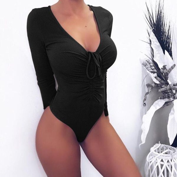 women's jumpsuits & rompers tight-fitting style lace-up v-neck jumpsuit for women drawstring lace ripple bodysuits ropa de mujer1, Black;white
women's jumpsuits & rompers tight-fitting style lace-up v-neck jumpsuit for women drawstring lace ripple bodysuits ropa de mujer1, Black;white