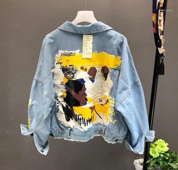 2020 spring fashion women's denim jacket short-length bf wind letter print students loose jeans jacket coat casual outwear1, Black;brown
2020 spring fashion women's denim jacket short-length bf wind letter print students loose jeans jacket coat casual outwear1, Black;brown