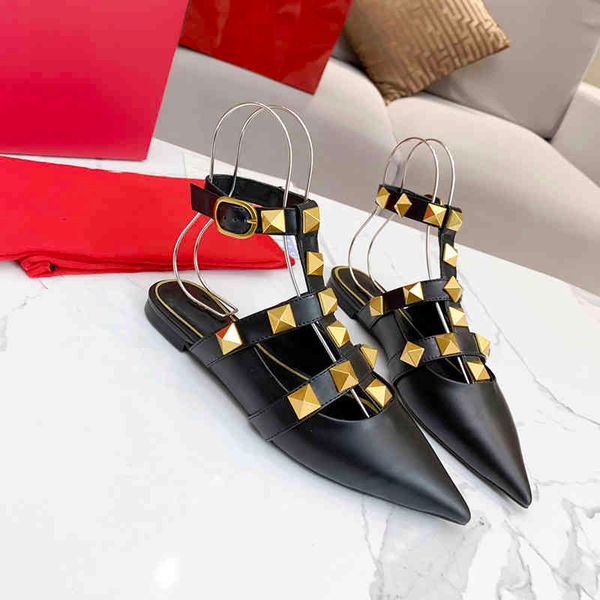 vg gold rivet sandals luxury designers women slippers flat heel sliders calfskin all-match stylist shoes 6.5cm high heels with box, Black
vg gold rivet sandals luxury designers women slippers flat heel sliders calfskin all-match stylist shoes 6.5cm high heels with box, Black
