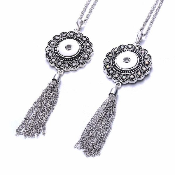 pendant necklaces snaps jewelry long tassel snap button necklace vintage metal chain boho style fit 18mm 20mm buttons, Silver
pendant necklaces snaps jewelry long tassel snap button necklace vintage metal chain boho style fit 18mm 20mm buttons, Silver