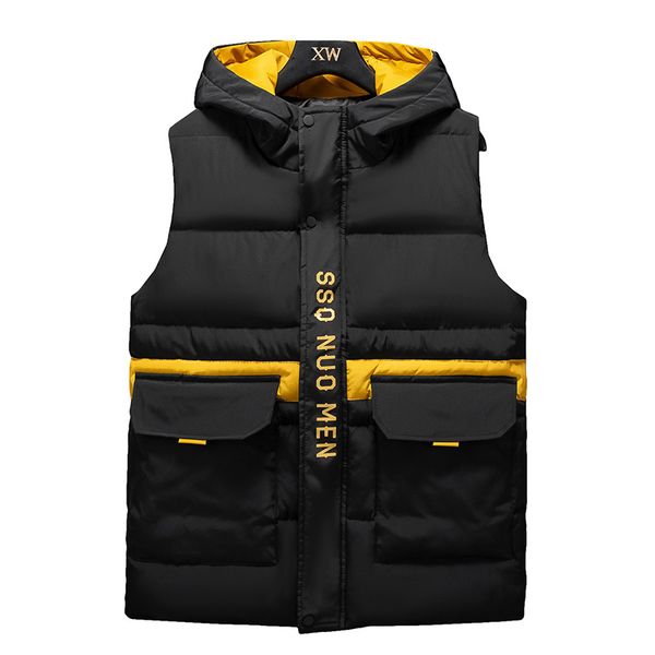 januarysnow fashion sleeveless jacket men vest thickening cotton hat hooded warm vest winter waistcoat men casual windbreaker, Black
januarysnow fashion sleeveless jacket men vest thickening cotton hat hooded warm vest winter waistcoat men casual windbreaker, Black