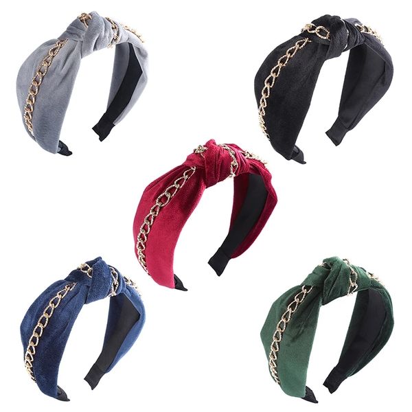 metal chain knotted headband solid hairband bezel velvet turban women elegant girls hair accessories head hoop headwear, Silver
metal chain knotted headband solid hairband bezel velvet turban women elegant girls hair accessories head hoop headwear, Silver