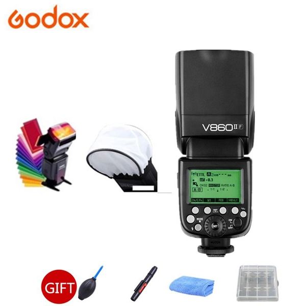 GODOX V860IIF Flash Light Speedlite GN60 2.4G HSS 1/8000s WirelessL 2000mAh Li-ion Battery for Fuji Cameras
GODOX V860IIF Flash Light Speedlite GN60 2.4G HSS 1/8000s WirelessL 2000mAh Li-ion Battery for Fuji Cameras