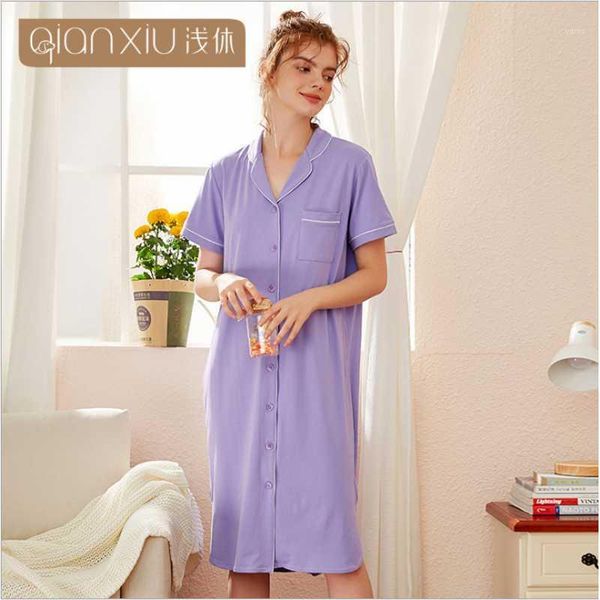 2020 summer women casual loosen nightgown female soft modal cotton dress ladies short sleeve turn-down collar sleeping dress xxl1, Black;red
2020 summer women casual loosen nightgown female soft modal cotton dress ladies short sleeve turn-down collar sleeping dress xxl1, Black;red
