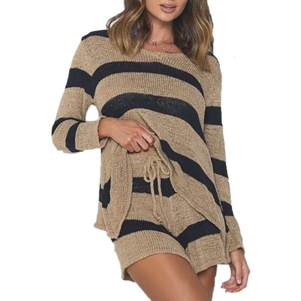 autumn knitted pullovers o-neck striped clothing sweater shorts female sweaters women outfits, White;black
autumn knitted pullovers o-neck striped clothing sweater shorts female sweaters women outfits, White;black