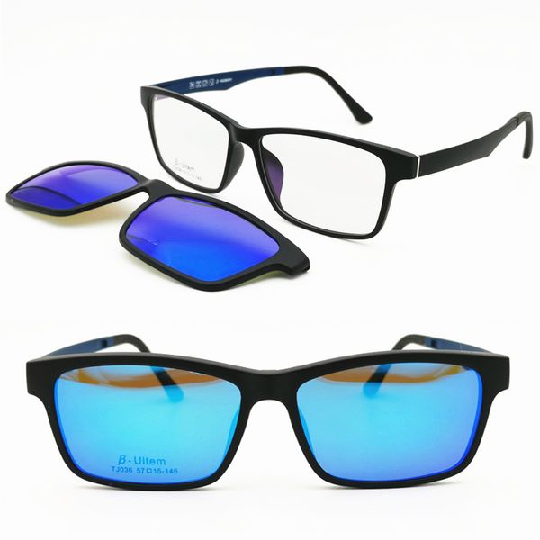 original design 036 full ultem rectangle bicolor oversized prescription eyeglasses with clip on polarized sunglasses lenses, White;black
original design 036 full ultem rectangle bicolor oversized prescription eyeglasses with clip on polarized sunglasses lenses, White;black