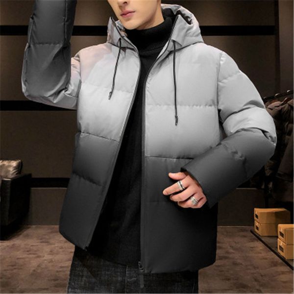 man thicken bread coat fashion trend gradient long sleeve zipper hooded jackets designer male winter casual keep warm cold proof outerwear, Black;brown
man thicken bread coat fashion trend gradient long sleeve zipper hooded jackets designer male winter casual keep warm cold proof outerwear, Black;brown