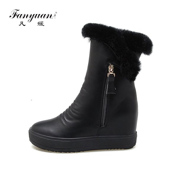 fanyuan solid warm plush hair snow boots women winter shoes height increasing zipper platform mid-calf boots botas mujer, Black
fanyuan solid warm plush hair snow boots women winter shoes height increasing zipper platform mid-calf boots botas mujer, Black