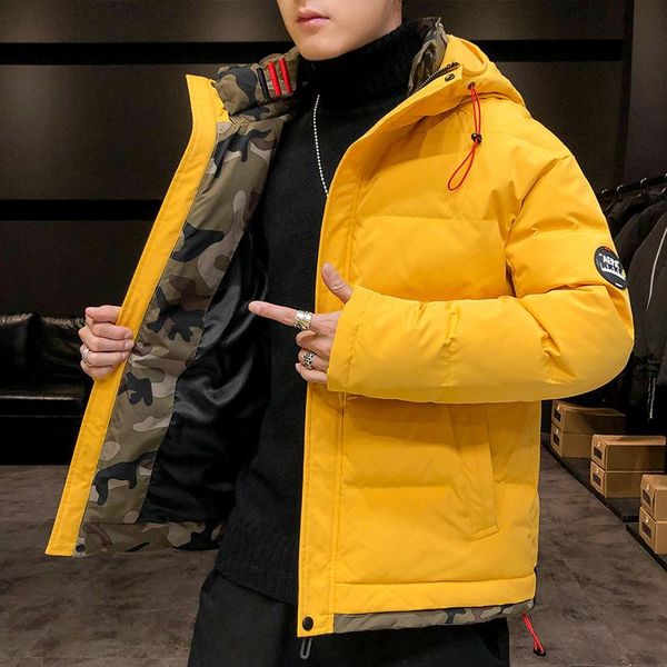 solid men's parka hooded thicken warm wind proof outdoor simple casual fashion zipper long sleeve male cotton coat, Black
solid men's parka hooded thicken warm wind proof outdoor simple casual fashion zipper long sleeve male cotton coat, Black