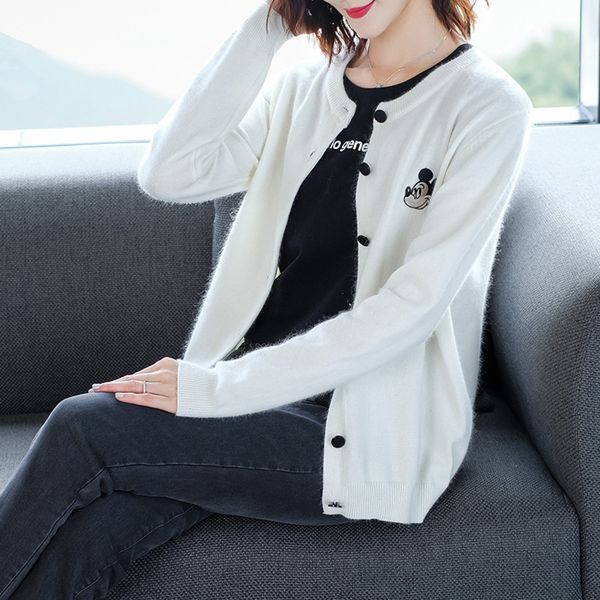 autumn and winter new korean women's embroidery knitted cardigan 2020 women's low crew coat sweaterembroidered sweaterneck long sl, White;black
autumn and winter new korean women's embroidery knitted cardigan 2020 women's low crew coat sweaterembroidered sweaterneck long sl, White;black