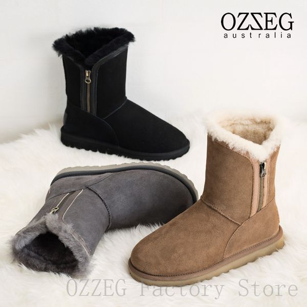ozzeg designer shoes women winter australia sheep fur snow boots real leather ankle boots ladies footwear oz0024, Black
ozzeg designer shoes women winter australia sheep fur snow boots real leather ankle boots ladies footwear oz0024, Black