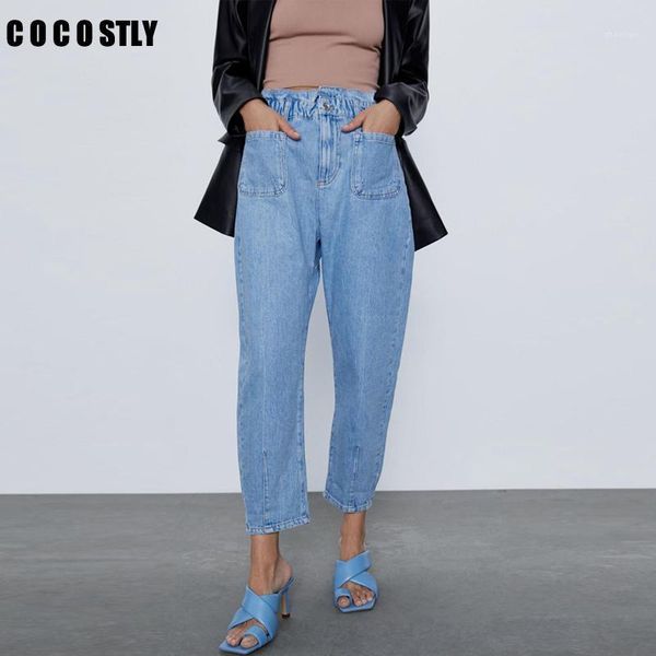 2020 autumn women vintage blue mom denim pants solid casual loose boyfriend elastic high waist jeans trousers pantalones mujer1
2020 autumn women vintage blue mom denim pants solid casual loose boyfriend elastic high waist jeans trousers pantalones mujer1