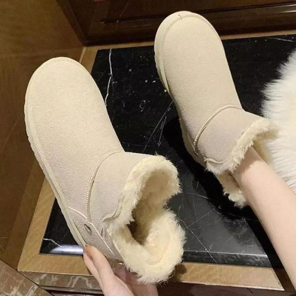 suede leather snow boots women winter shoes plush warm flat booties woman non-slip round toe ankle boot botas mujer #uz8n, Black
suede leather snow boots women winter shoes plush warm flat booties woman non-slip round toe ankle boot botas mujer #uz8n, Black