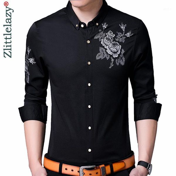 2020 brand long sleeve men social shirt spring streetwear casual floral shirts dress mens slim regular fit clothes fashions 00831, White;black
2020 brand long sleeve men social shirt spring streetwear casual floral shirts dress mens slim regular fit clothes fashions 00831, White;black